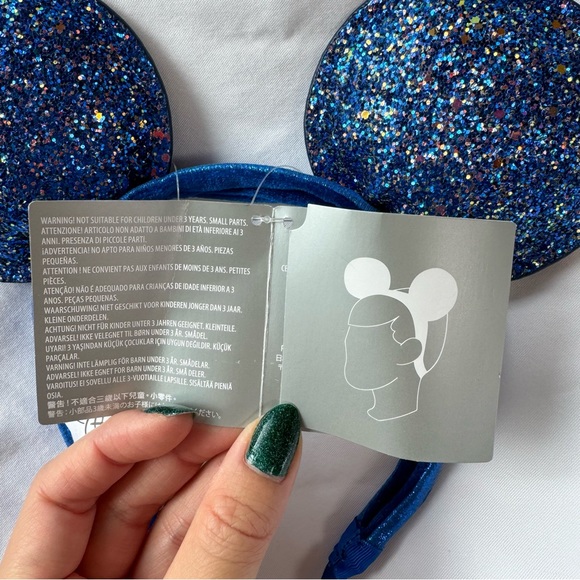 Disney Mickey Mouse ears - Royal Blue glitter - Picture 4 of 8
